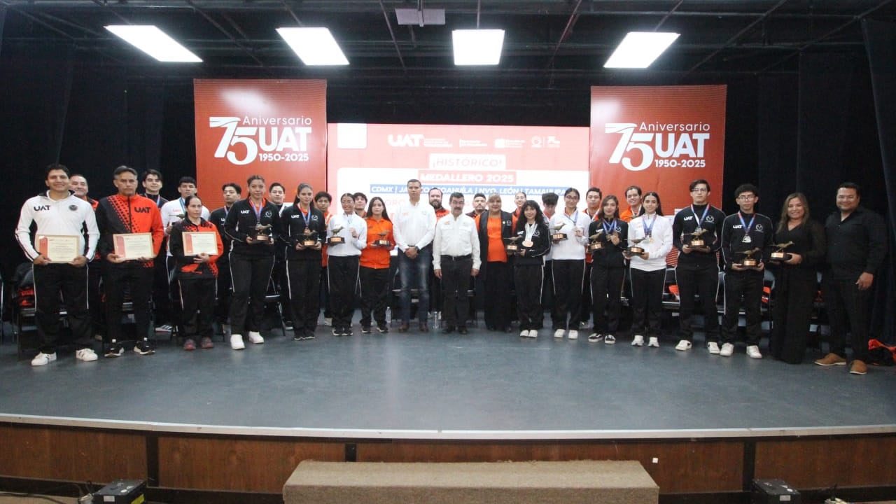 Entrega rector el galardón “Orgullo UAT” tras desempeño histórico de medallistas universitarios